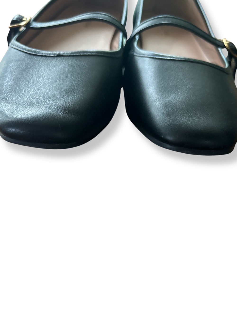 Cole Haan Black Leather Mary Jane Flats with Strap - Picture 6 of 10